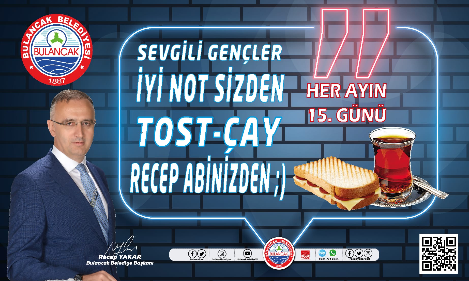 Başkan Yakar’dan Lise Öğrencilerine Çay-Tost İkramı