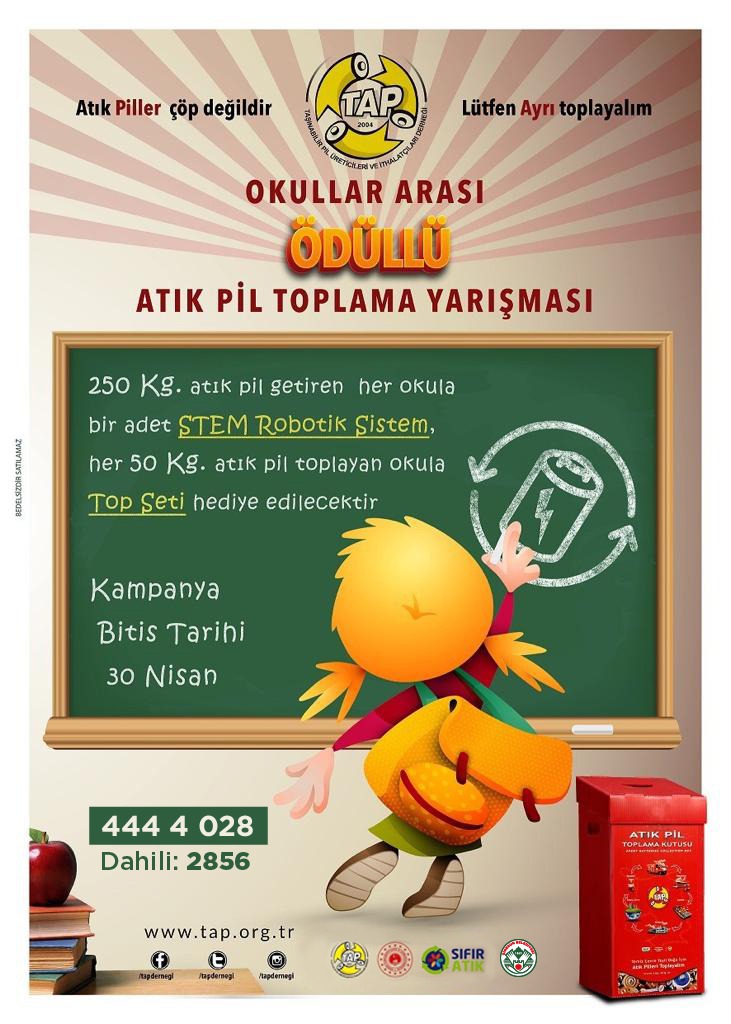 Atık Pil Toplama Kampanyası Devam Ediyor