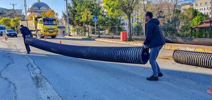 Giresun Ahmet Taner Kışlalı Caddesi’ne Yağmur Suyu Hattı Yapılıyor