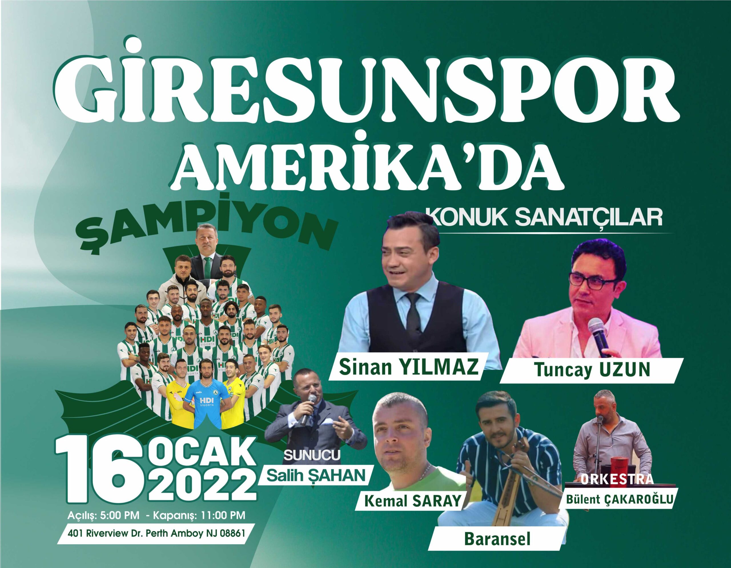 Giresunspor ABD Gecesine Tam Destek