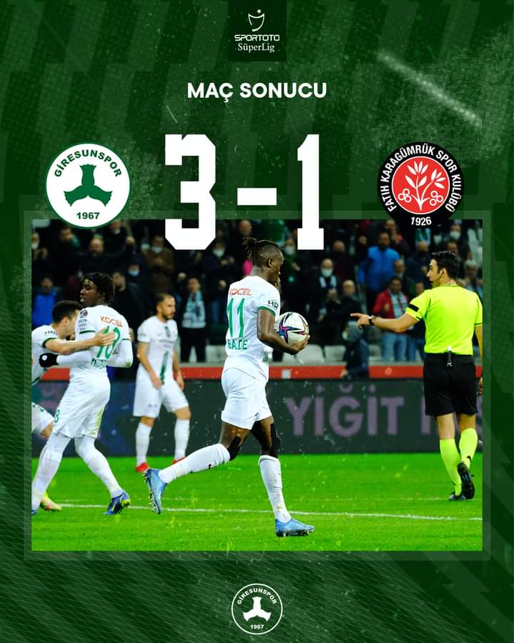 Giresunspor 3 Puanı 3 Golle Aldı