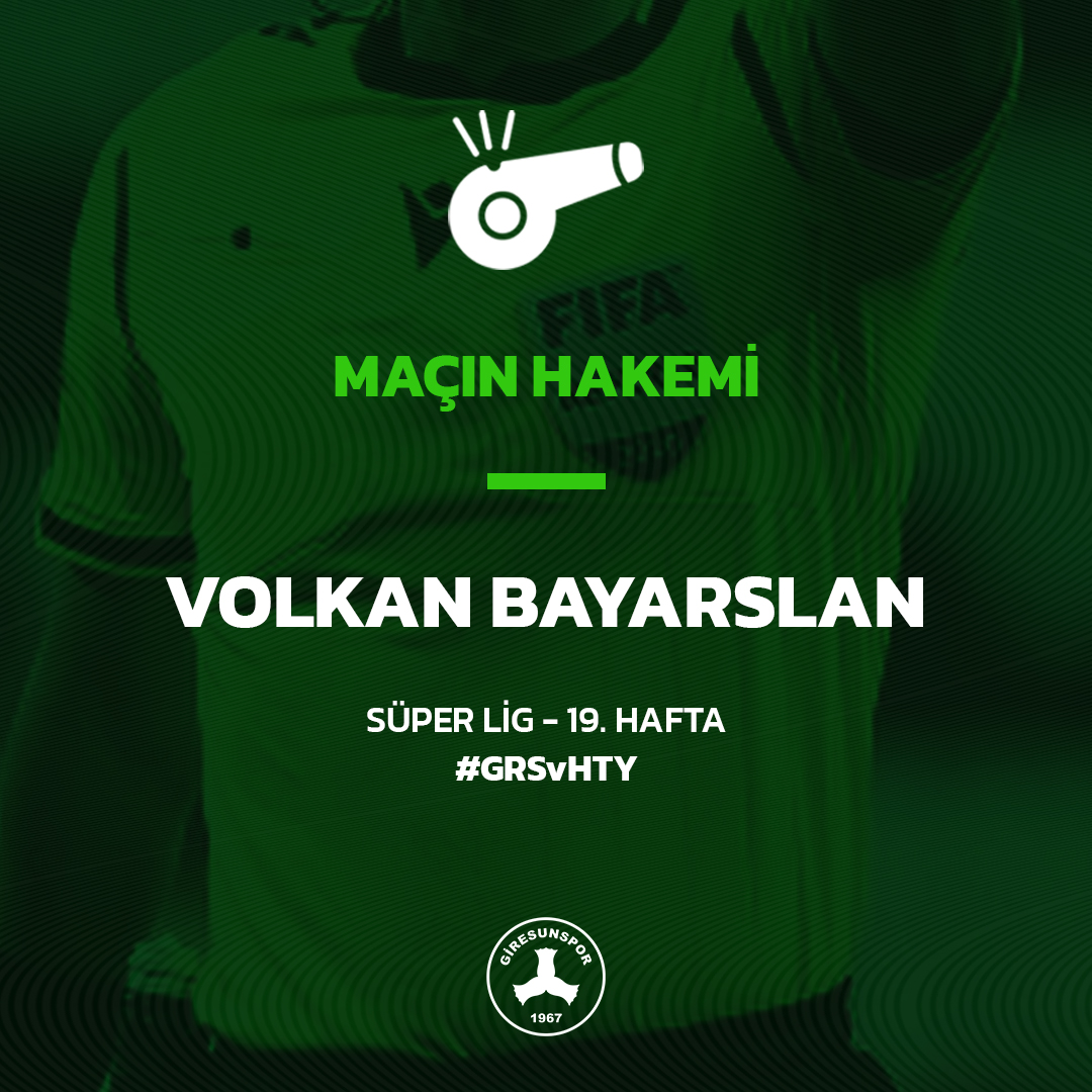 Hatayspor Maçında Bayarslan Düdük Çalacak