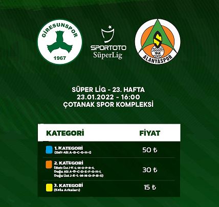 Alanyaspor Maçının Biletleri Satışta