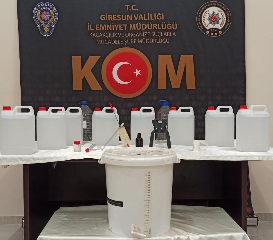 Giresun’da Kaçak İçki Operasyonu