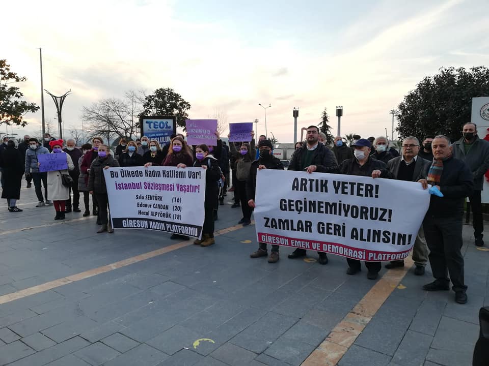 “ELEKTRİK, SU, DOĞAL GAZ DA YAPILAN ZAMLARIN GERİ ALINMASINI İSTİYORUZ!”