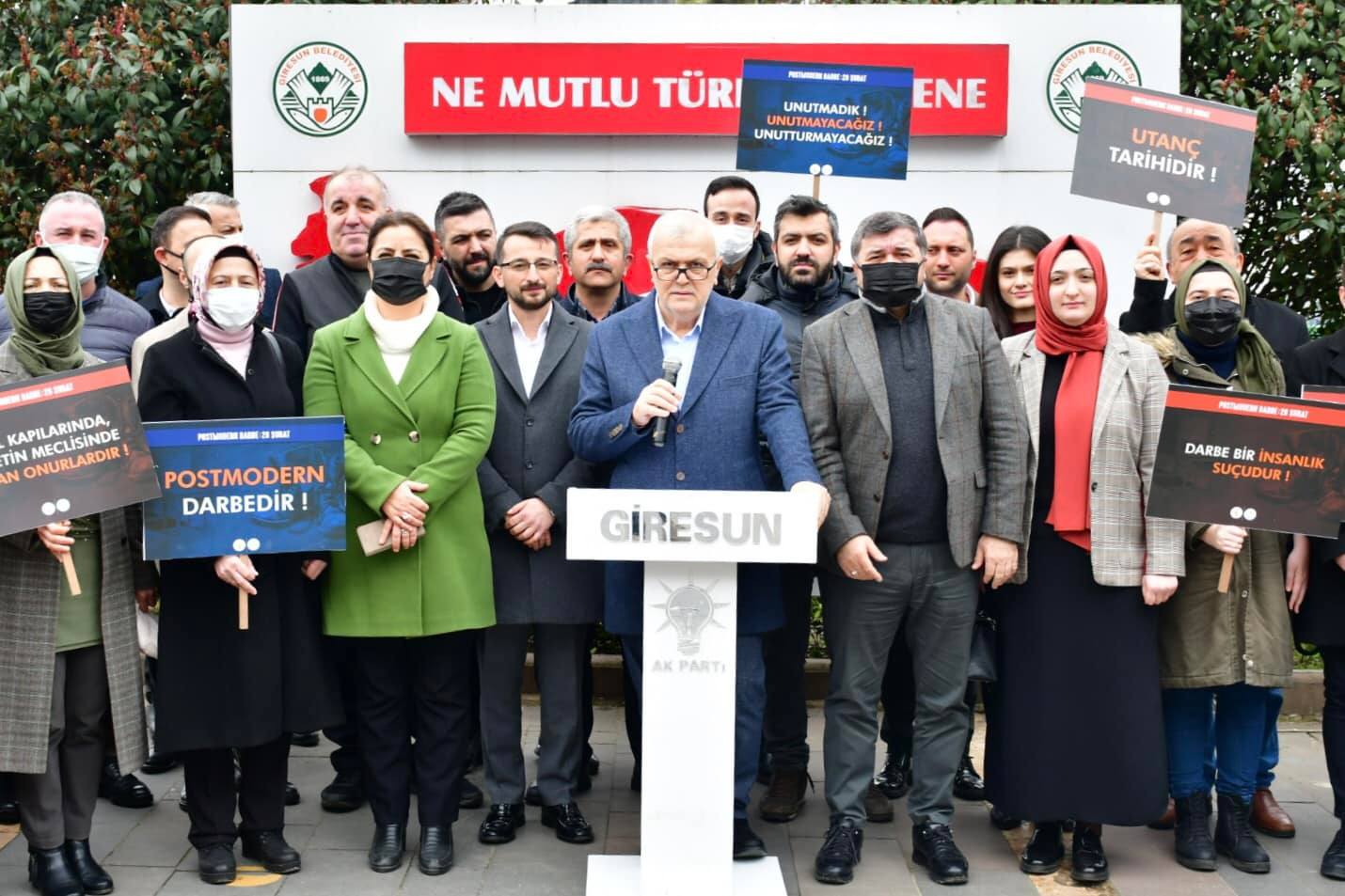 AK Parti Giresun’dan İl Başkanlığı’ndan 28 Şubat Sürecine Tepki