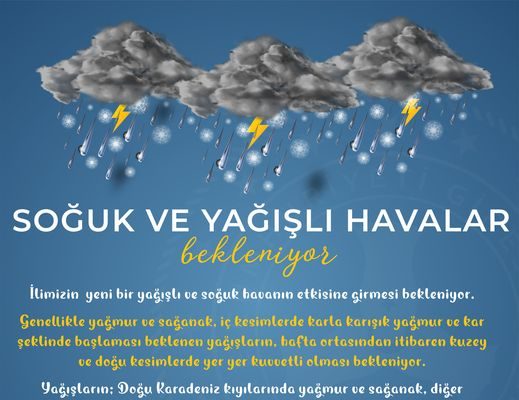 Çığ, Fırtına, Yağmur ve Sağanak Yağışlara Dikkat!