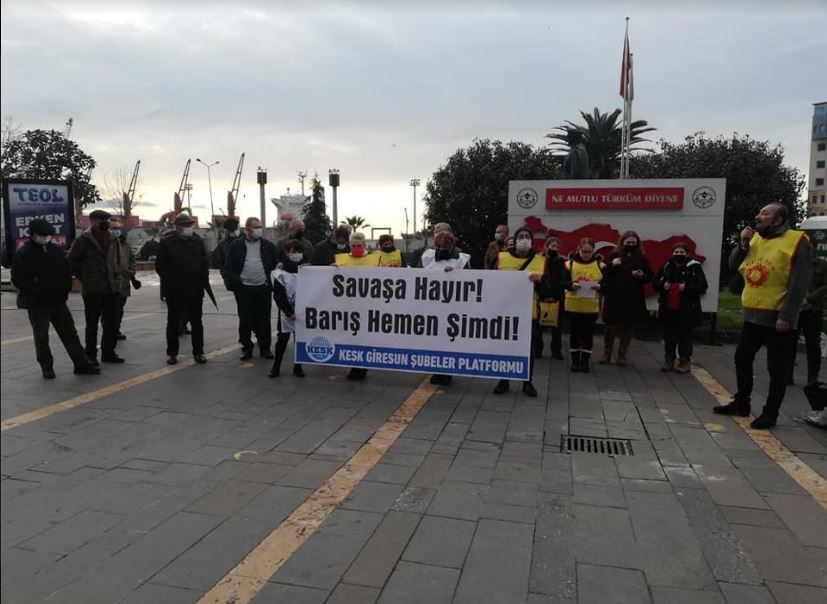 KESK Giresun Şubeler Platformu; “Emekçiler Barış, Emperyalistler Savaş İstiyor!”