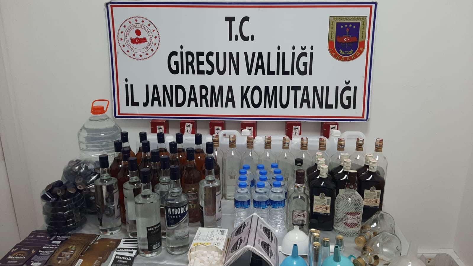 Bulancak’ta Sahte Alkol Operasyonu!