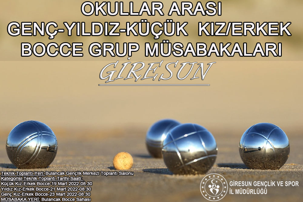 Okullar Arası Bocce Grup Müsabakaları Giresun’da