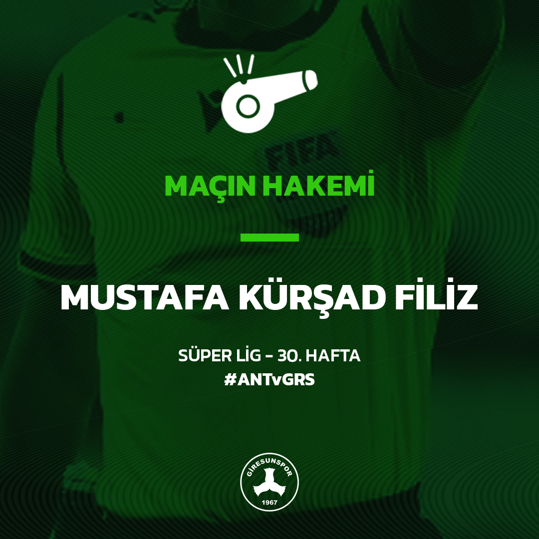 Antalyaspor Maçında Mustafa Kürşad Filiz Düdük Çalacak