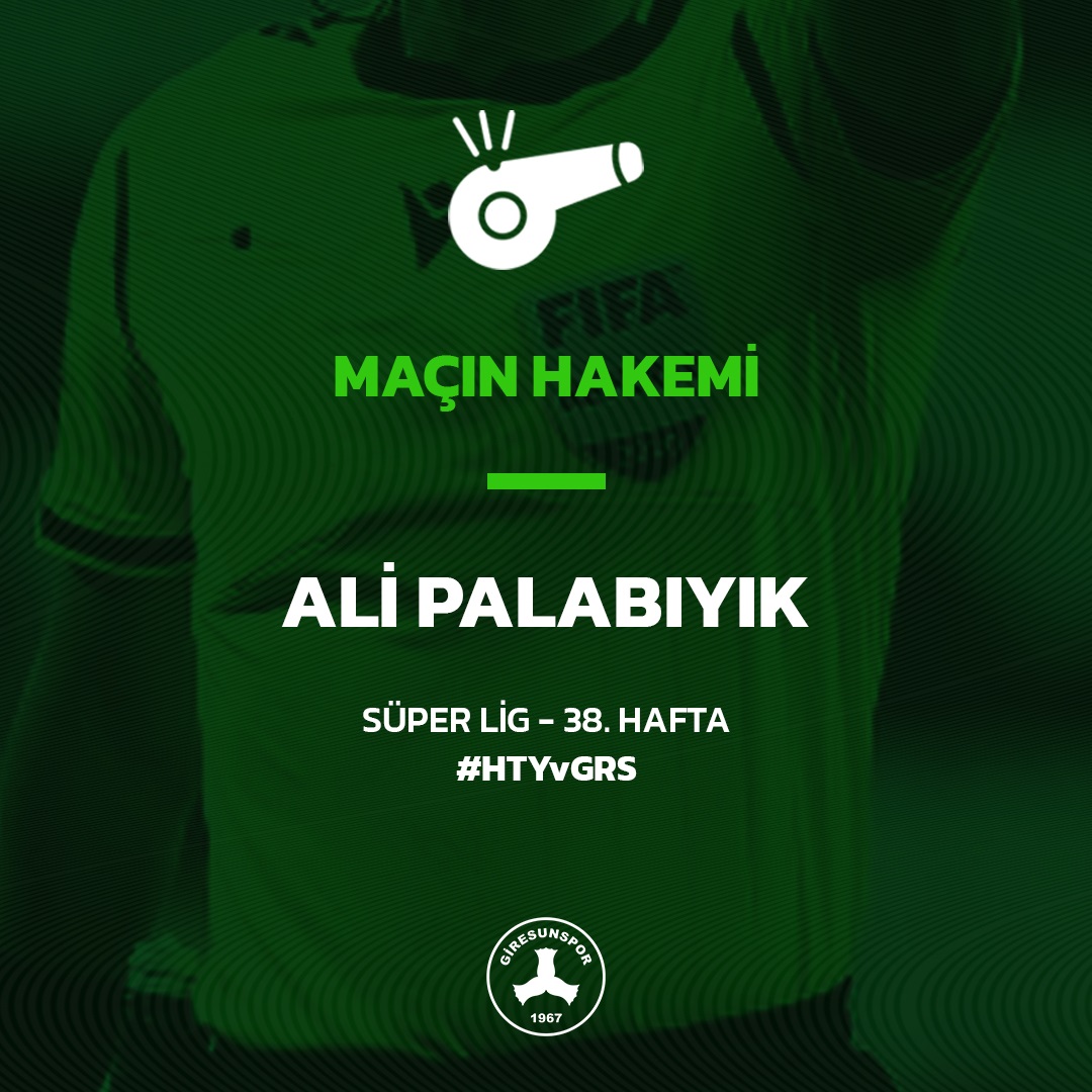 Hatayspor Maçında Hakem Palabıyık Düdük Çalacak