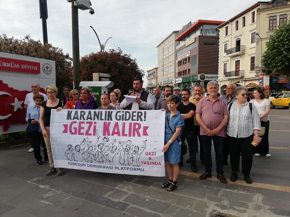 Giresun Demokrasi Platformu; “Karanlık Gider, Gezi Kalır”