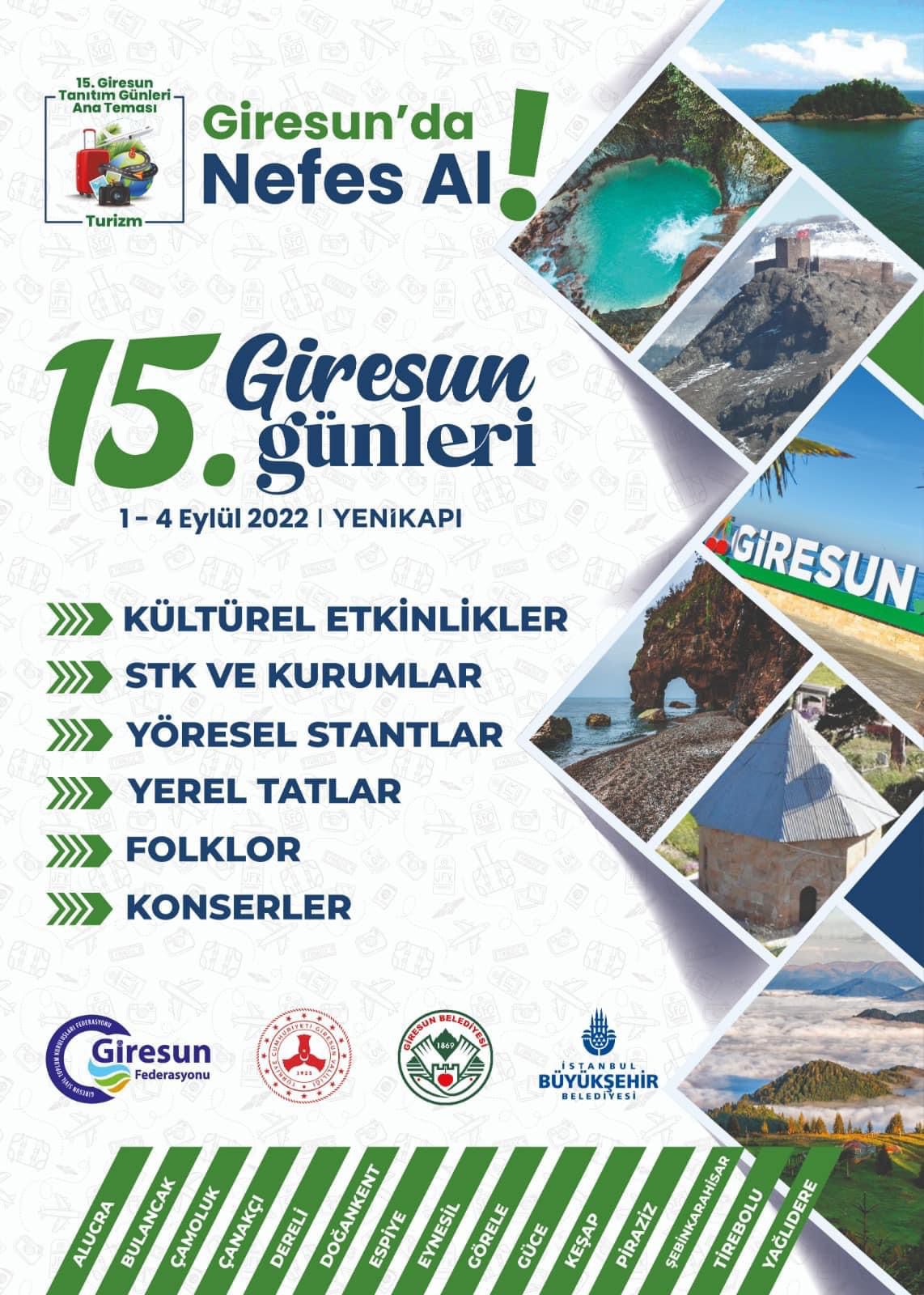15. Giresun Tanıtım Günleri 1-4 Eylül’de Yapılacak