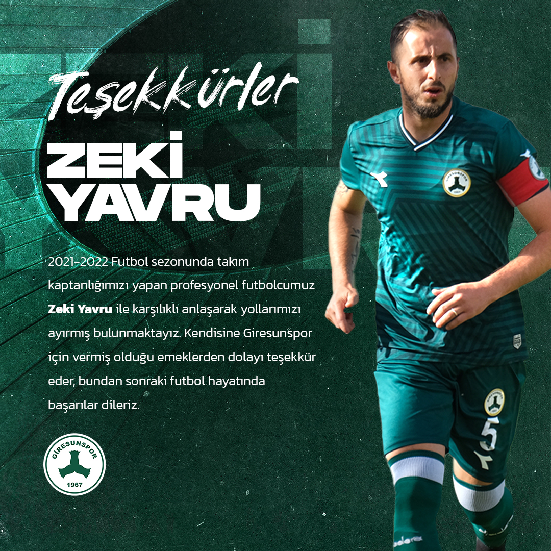 Giresunspor, Zeki Yavru İle Yollarını Ayırdı