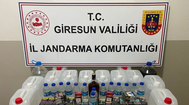 Giresun’da Sahte İçki ve Kaçak Sigara Ele Geçirildi