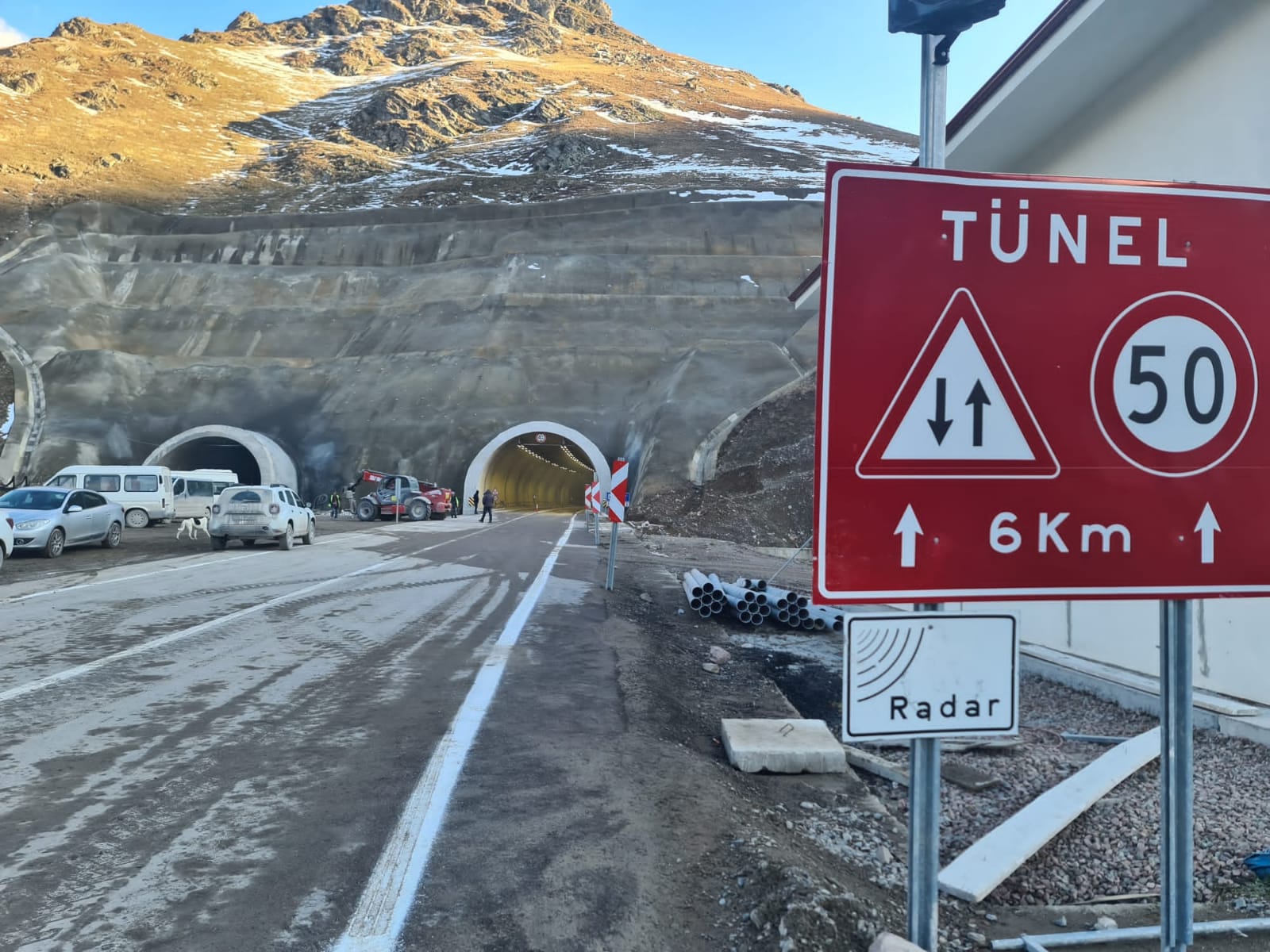 Eğribel Tüneli Tek Tüpten İki Yönlü Olarak Ulaşıma Açıldı