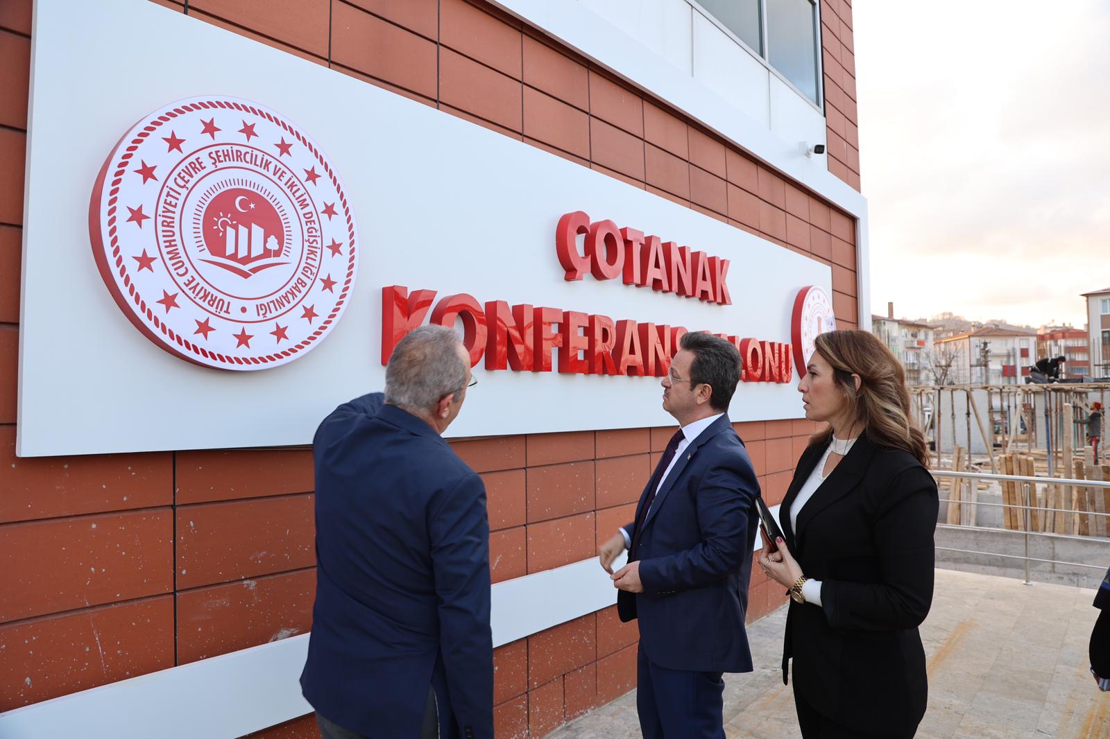 Yapımı Tamamlanmak Üzere Olan Çotanak Konferans Salonunda İncelemeler Yapıldı