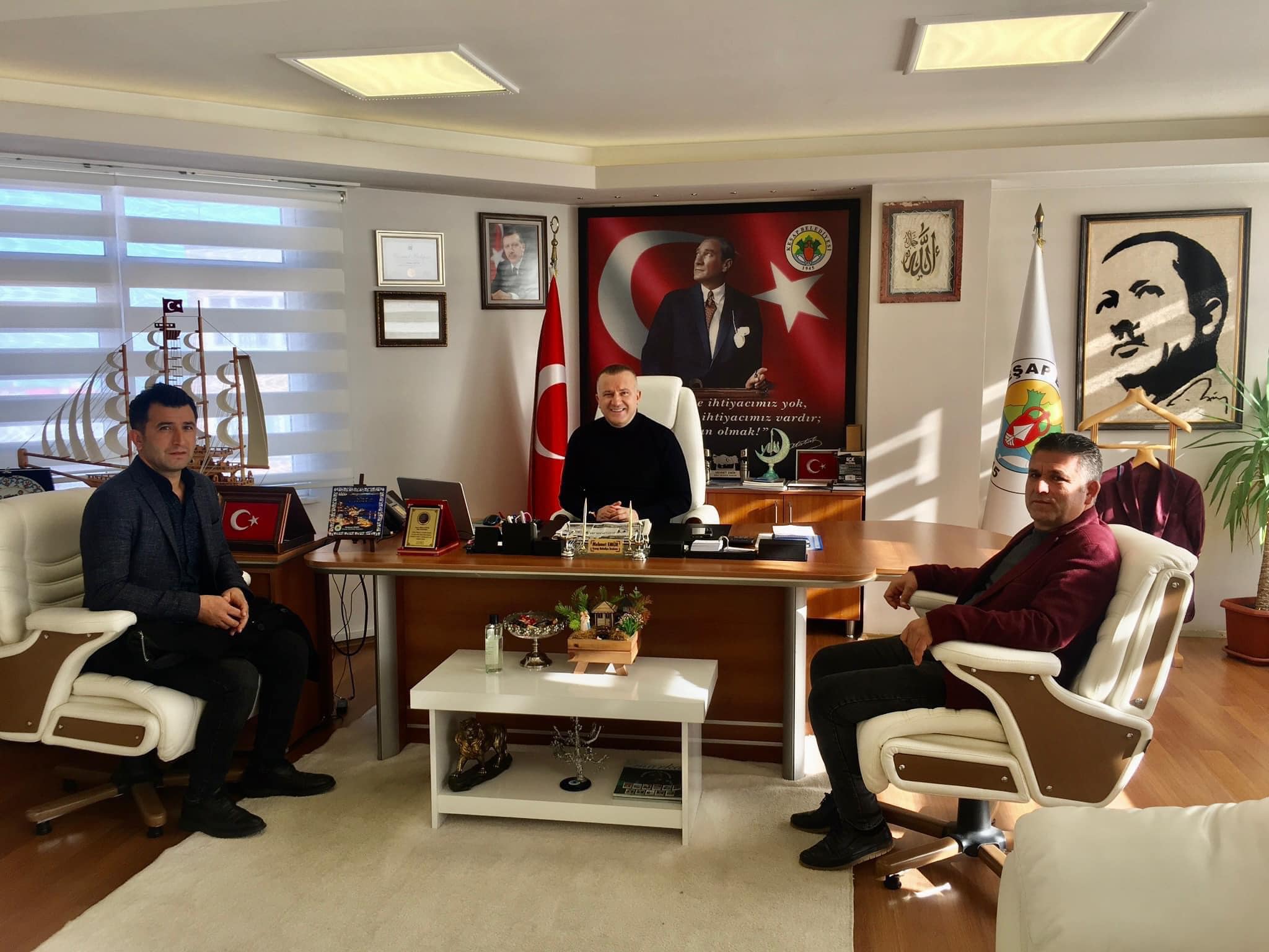 Başkan Şahin’den Başkan Emür’e Teşekkür Ziyareti