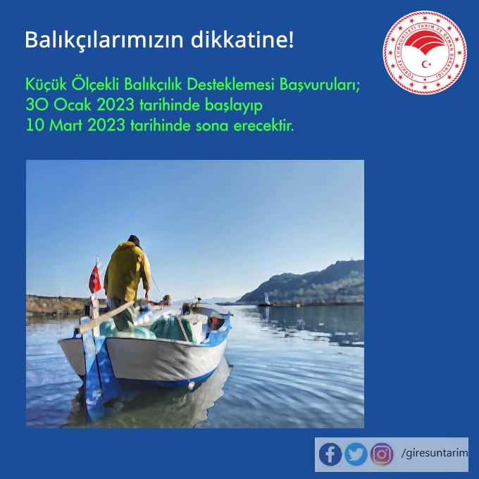 Küçük Ölçekli Balıkçıların Dikkatine!