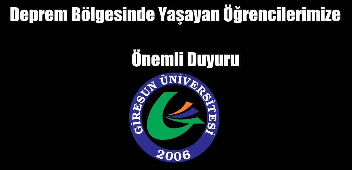 GRÜ’den Deprem Bölgelerinde Yaşayan Öğrencilere Önemli Duyuru!
