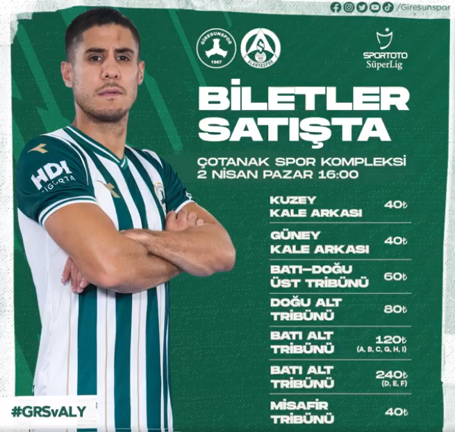 Alanyaspor Maçının Biletleri Satışta!
