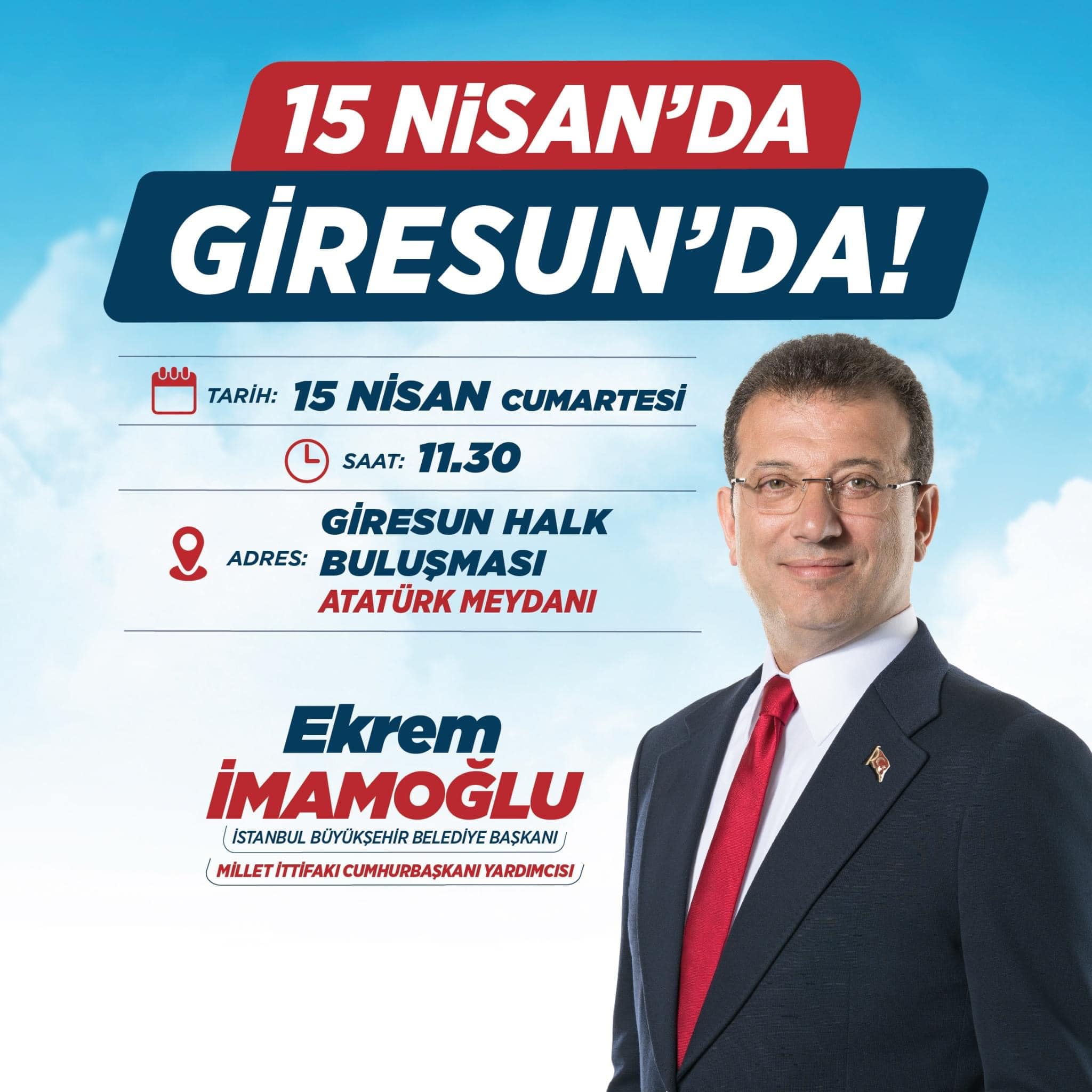 EKREM İMAMOĞLU YARIN GİRESUN’DA