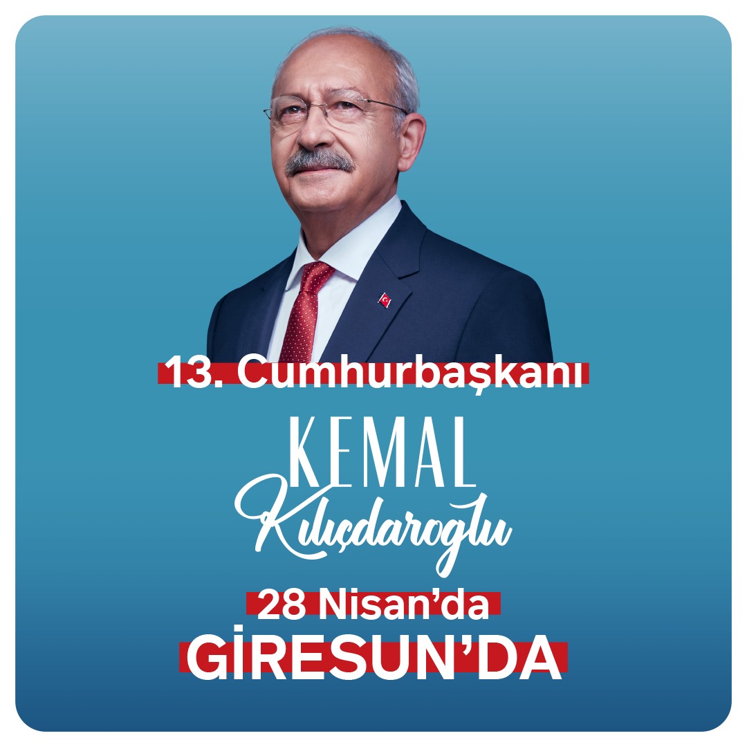 Kemal Kılıçdaroğlu 28 Nisan’da Giresun’da