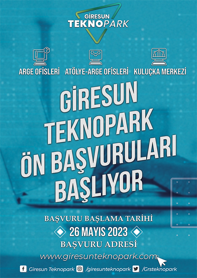 Giresun Teknopark Ön Başvuruları Başladı
