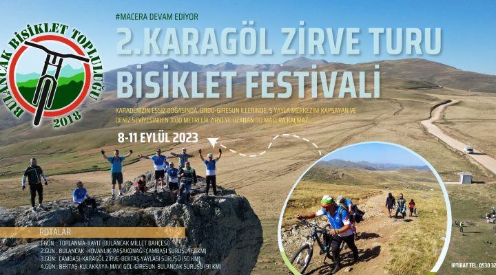 “2. Karagöl Zirve Turu Bisiklet Festivali” 8 – 11 Eylül Tarihlerinde Gerçekleştirilecek