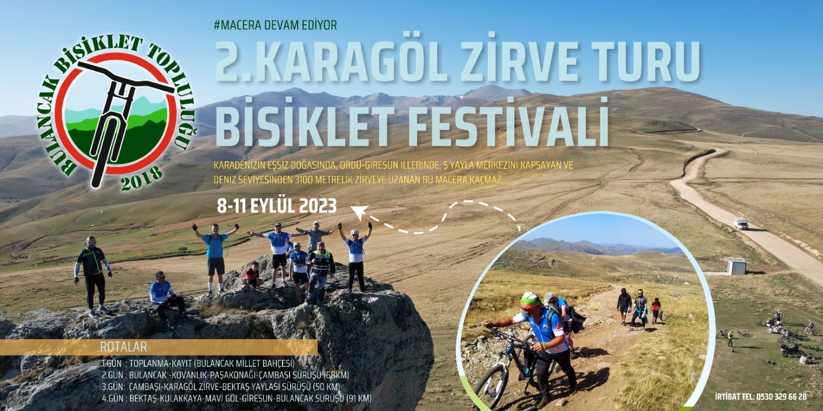 “2. Karagöl Zirve Turu Bisiklet Festivali” 8 – 11 Eylül Tarihlerinde Gerçekleştirilecek