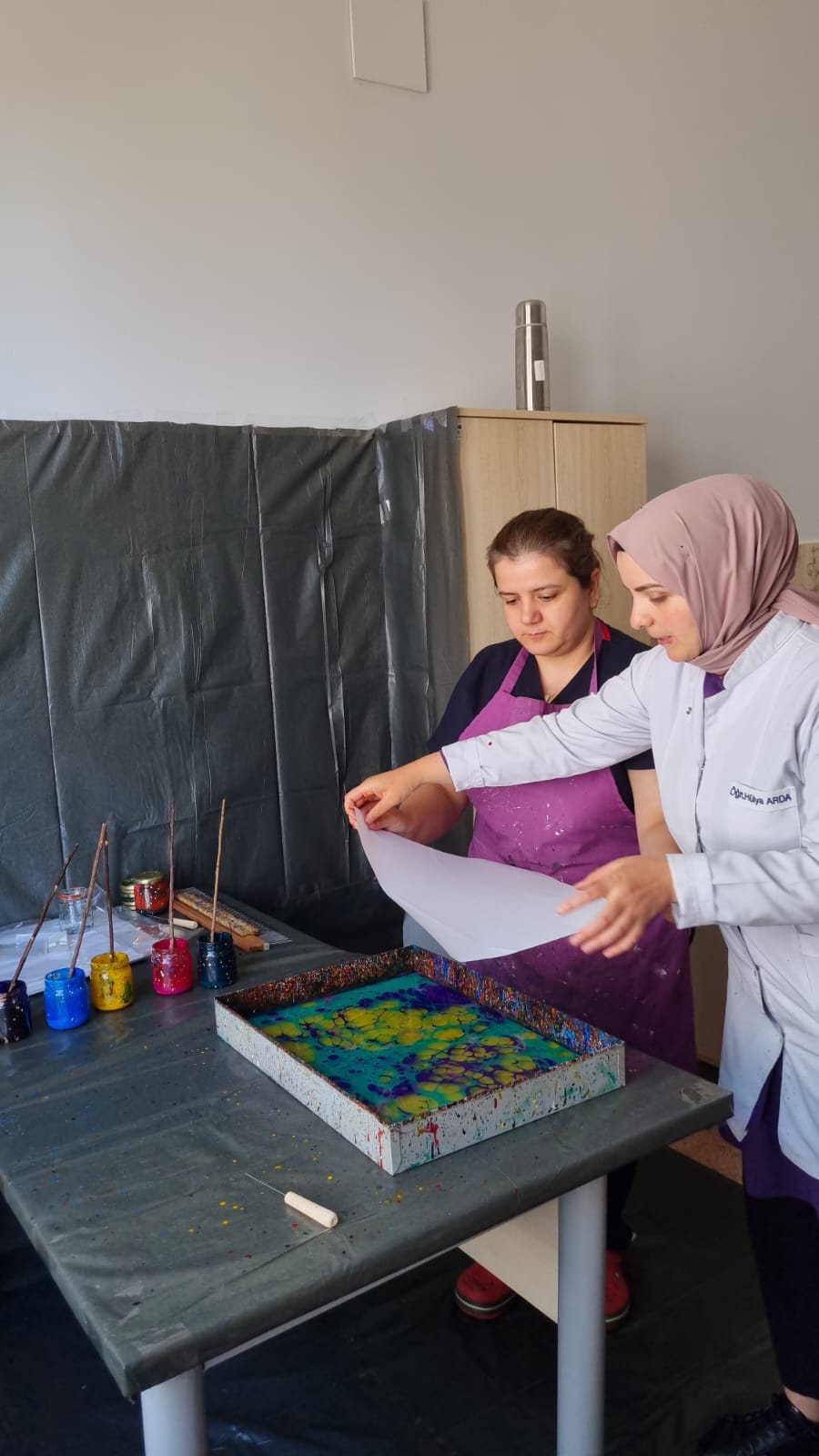 Palyatif Bakım Servisi Hastaları, Ebru Sanatı İle Moral Buldu
