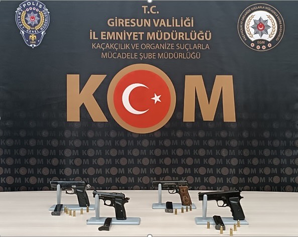 Giresun’da Silah Kaçakçılarına Geçit Yok