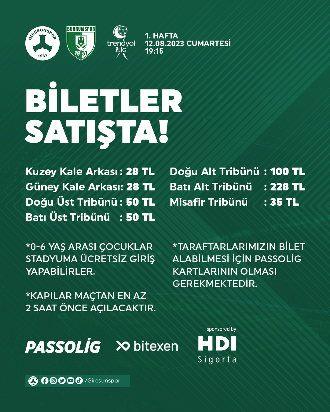 Bodrum Maçının Biletleri Satışta