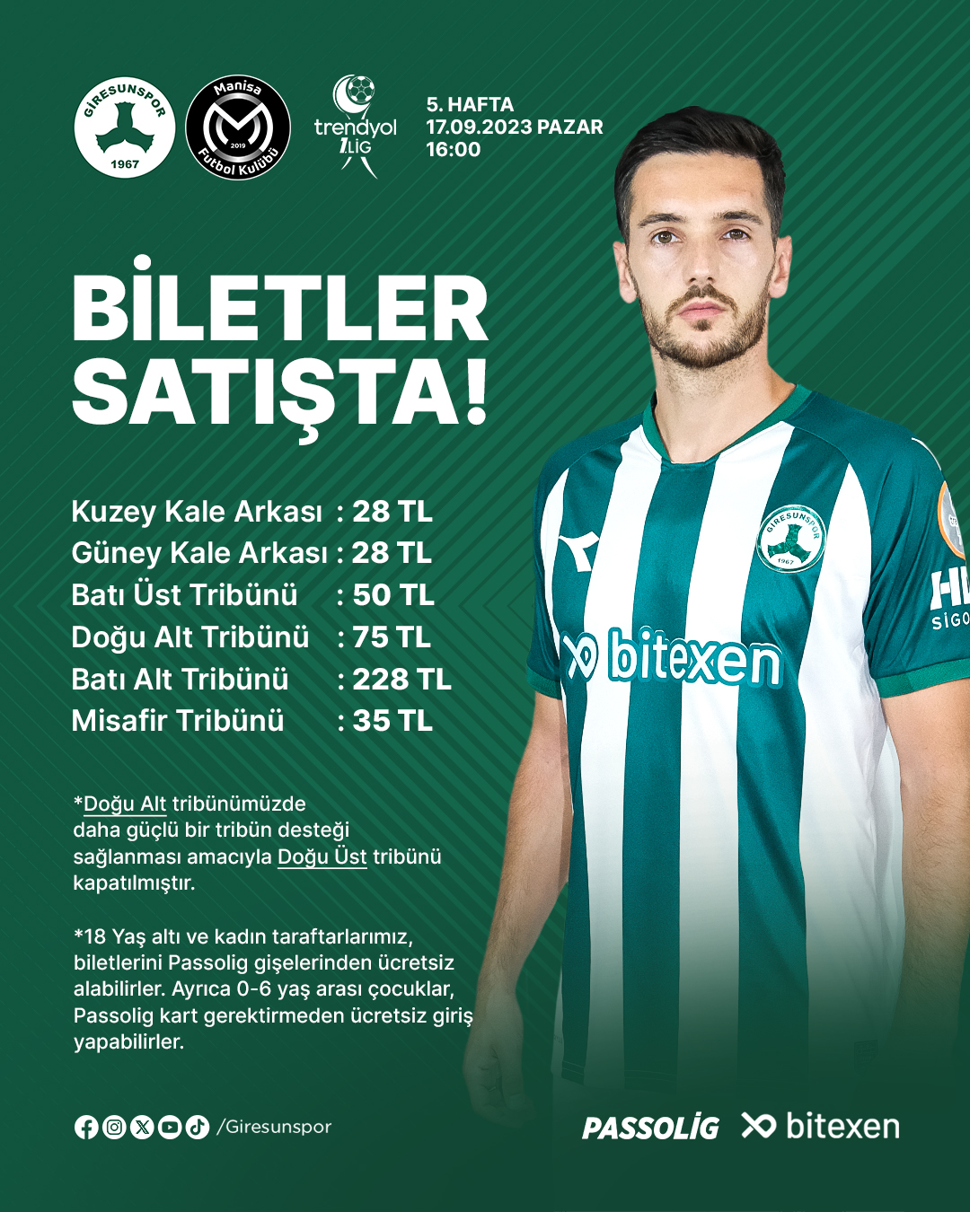 Manisa FK Maçının Biletleri Satışta