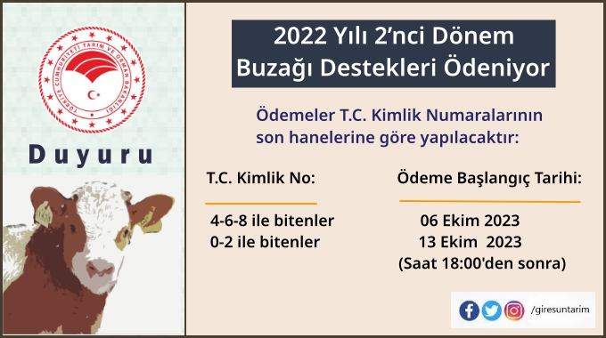 2022 Yılı 2’nci Dönem Buzağı Destekleri Ödeniyor