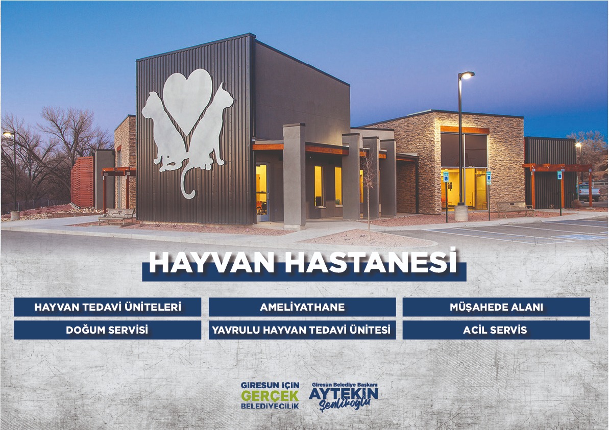 AYTEKİN ŞENLİKOĞLU GİRESUN BELEDİYESİ BÜNYESİNDE HAYVAN HASTAHANESİ KURACAĞIZ