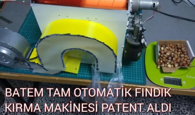 BATEM TAM OTOMATİK FINDIK KIRMA MAKİNESİ PATENT ALDI