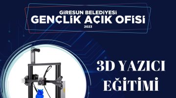 BELEDİYE GENÇLİK AÇIK OFİSİ TARAFINDAN 3D YAZICI EĞİTİMİ DÜZENLENİYOR GENÇLER BU EĞİTİM KAÇMAZ