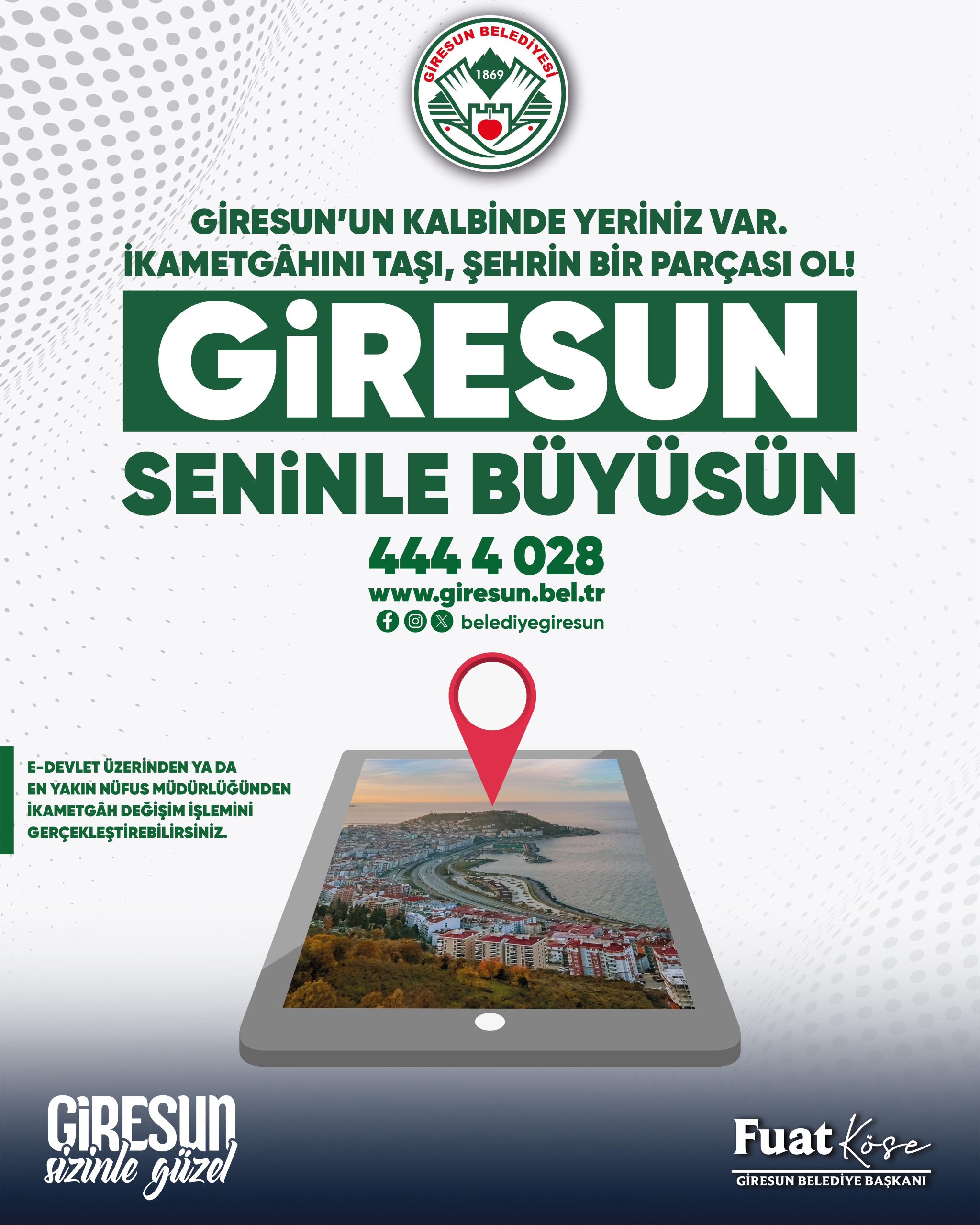 BAŞKAN KÖSE’DEN İKAMETGAH ÇAĞRISI “İKAMETGAHINI TAŞI, ŞEHRİN BİR PARÇASI OL”