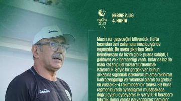 GİRESUNSPOR TEKNİK DİREKTÖRÜ METİN AYDIN, SERİK BELEDİYESPOR MAÇI SONRASI AÇIKLAMALARDA BULUNDU