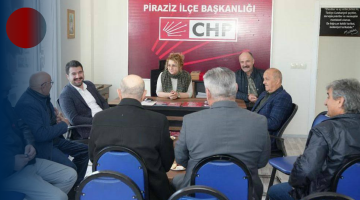 PİRAZİZ BELEDİYE BAŞKANI MAHMUT ESAT AYYILDIZ’DAN CHP PİRAZİZ İLÇE BAŞKANLIĞINA ZİYARET