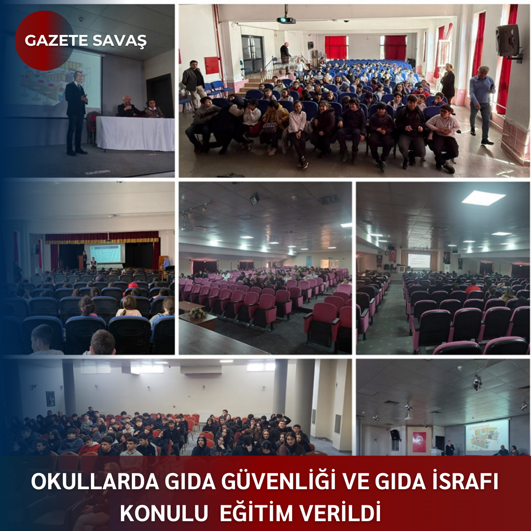 OKULLARDA GIDA GÜVENLİĞİ VE GIDA İSRAFI KONULU EĞİTİM VERİLDİ