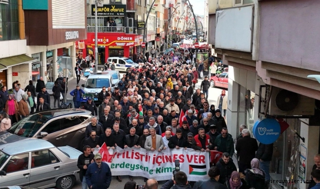 GİRESUN’DA İSRAİL’İN GAZZE’YE SALDIRILARI PROTESTO EDİLDİ