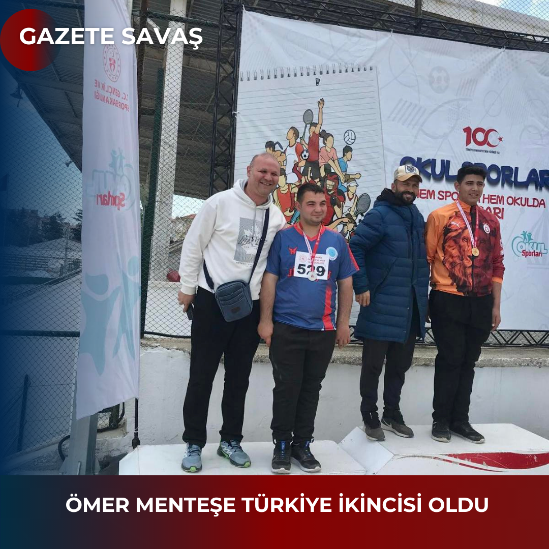 Ömer Menteşe Türkiye İkincisi Oldu