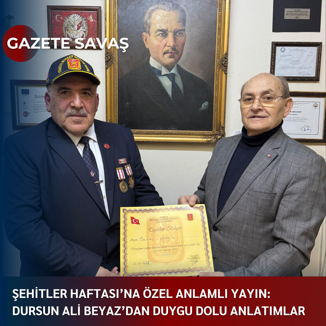 ŞEHİTLER HAFTASI’na ÖZEL ANLAMLI YAYIN:   DURSUN ALİ BEYAZ’dan DUYGU DOLU ANLATIMLAR