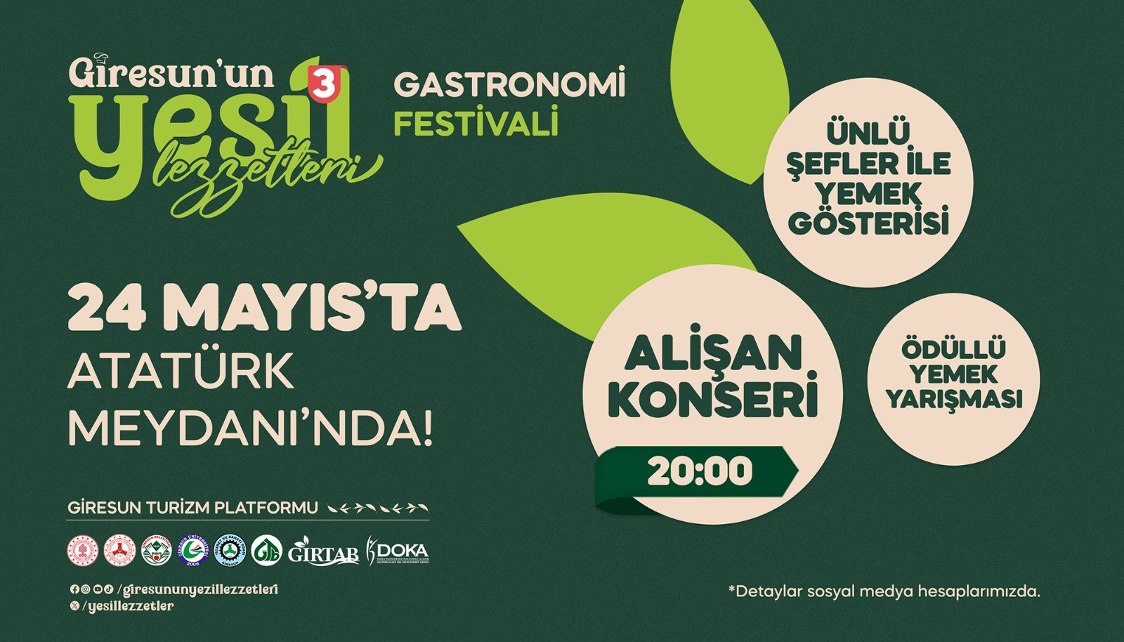 GİRESUN’un YEŞİL LEZZETLERİ YEMEK FESTİVALİ HAFTA SONU YAPILACAK