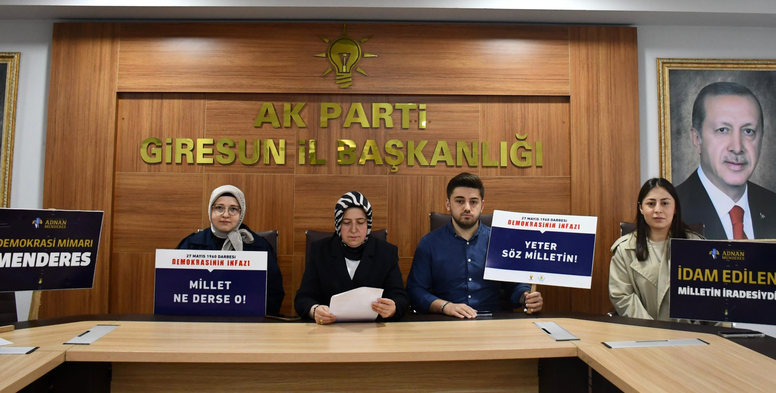 AK PARTİ GİRESUN İNSAN HAKLARI İL BAŞKANLIĞI’ndan 27 MAYIS DARBESİNE SERT TEPKİ: “BU ÜLKE VESAYETÇİLERE TESLİM EDİLMEYECEK”