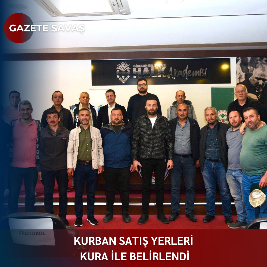 KURBAN SATIŞ YERLERİ KURA İLE BELİRLENDİ