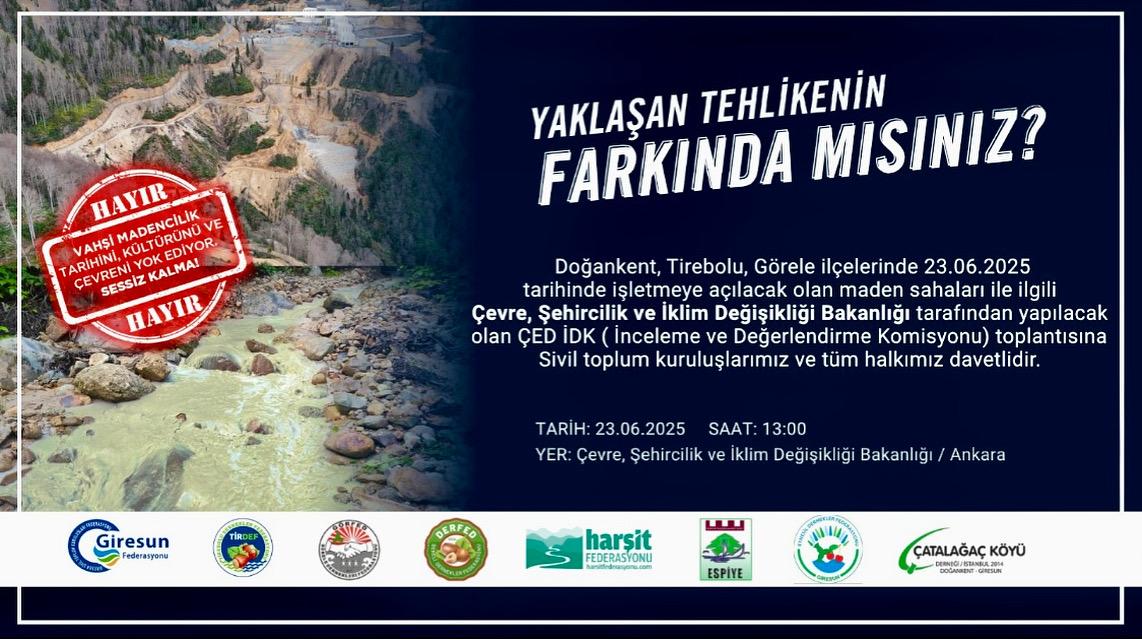 GİRESUN TEHLİKE ALTINDA: MADENCİLİK FAALİYETLERİ HARŞİT VADİSİ’nin GELECEĞİNİ TEHDİT EDİYOR